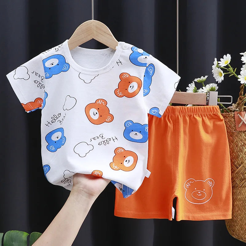 Veselý outfit pre deti – Bavlnené tričko a šortky