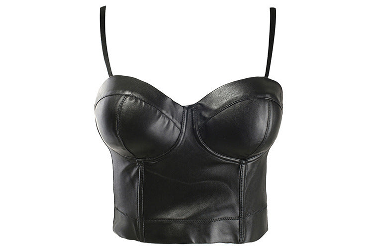 Transparentný čierny push-up bustier top – sexi korzetový štýl