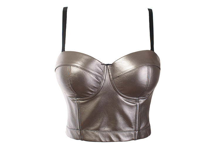 Transparentný čierny push-up bustier top – sexi korzetový štýl
