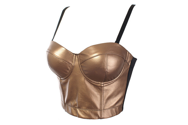 Transparentný čierny push-up bustier top – sexi korzetový štýl