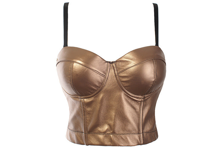 Transparentný čierny push-up bustier top – sexi korzetový štýl