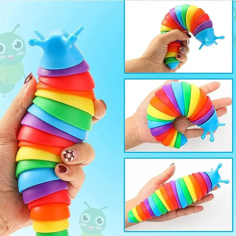 Fidget hračka – pohyblivý slimák proti stresu (18 cm)