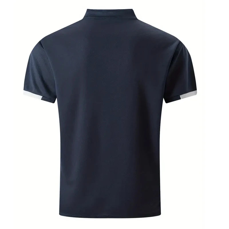 Pánske polo tričko s potlačou loga – slim fit s moderným stojačikom