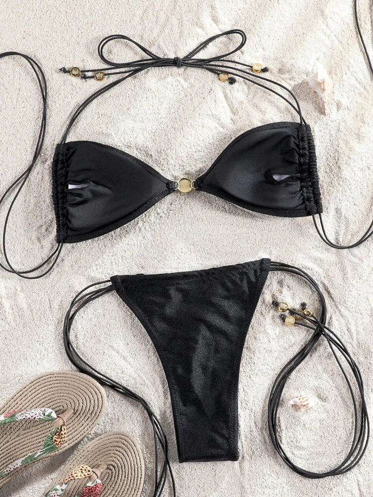 Dvojdielne bikiny s push-up efektom – v jednofarebnom aj vzorovanom prevedení