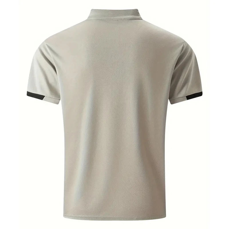 Pánske polo tričko s potlačou loga – slim fit s moderným stojačikom