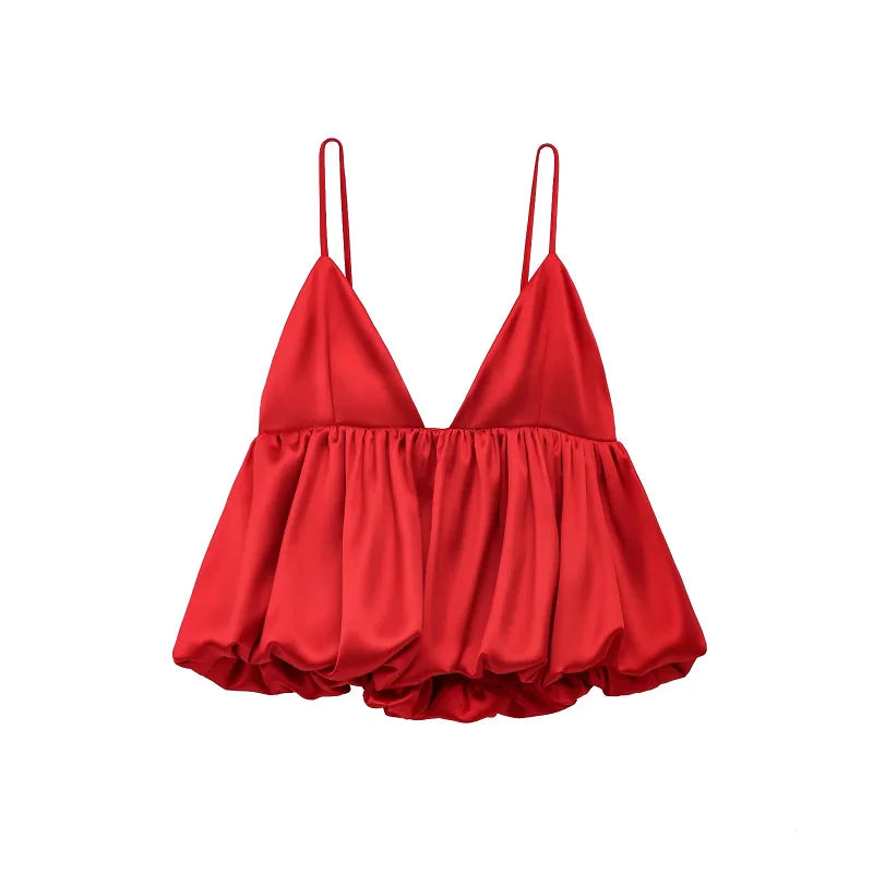 Mini top s tenkými ramienkami v štýle Y2K – sexi a elegantný look