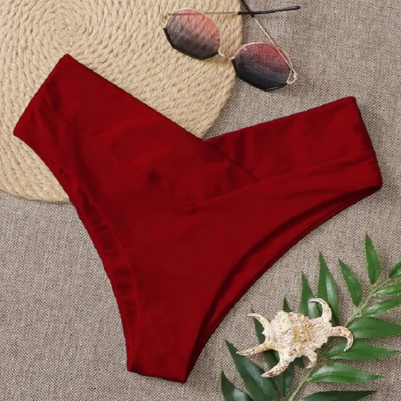 Dámske brazílske bikini nohavičky v tvare V – sexy plavky na leto
