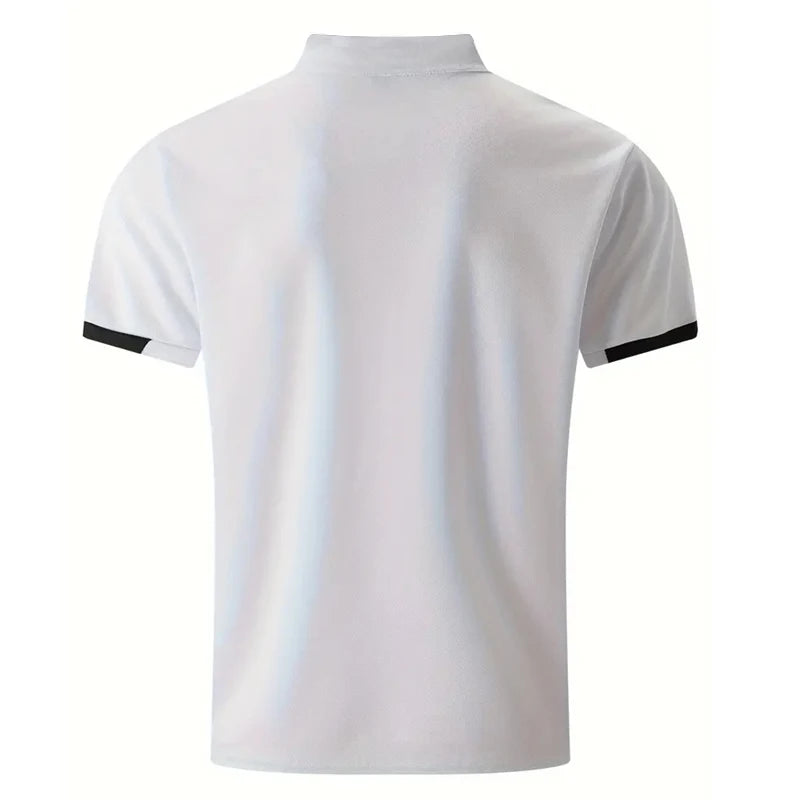 Pánske polo tričko s potlačou loga – slim fit s moderným stojačikom