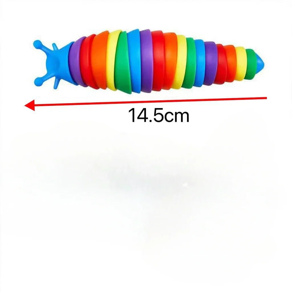 Fidget hračka – pohyblivý slimák proti stresu (18 cm)