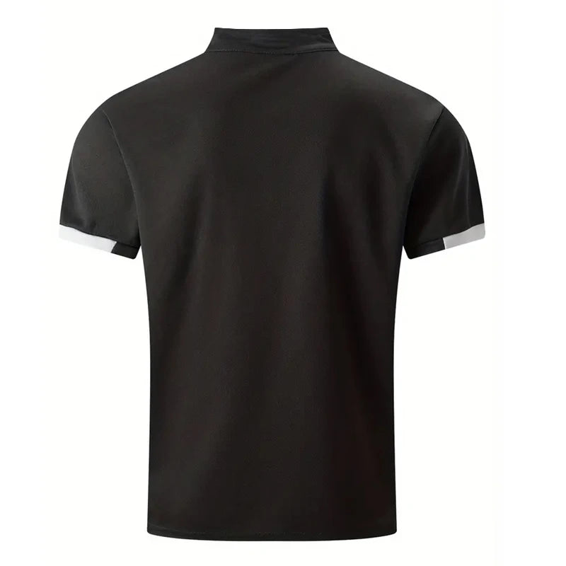 Pánske polo tričko s potlačou loga – slim fit s moderným stojačikom