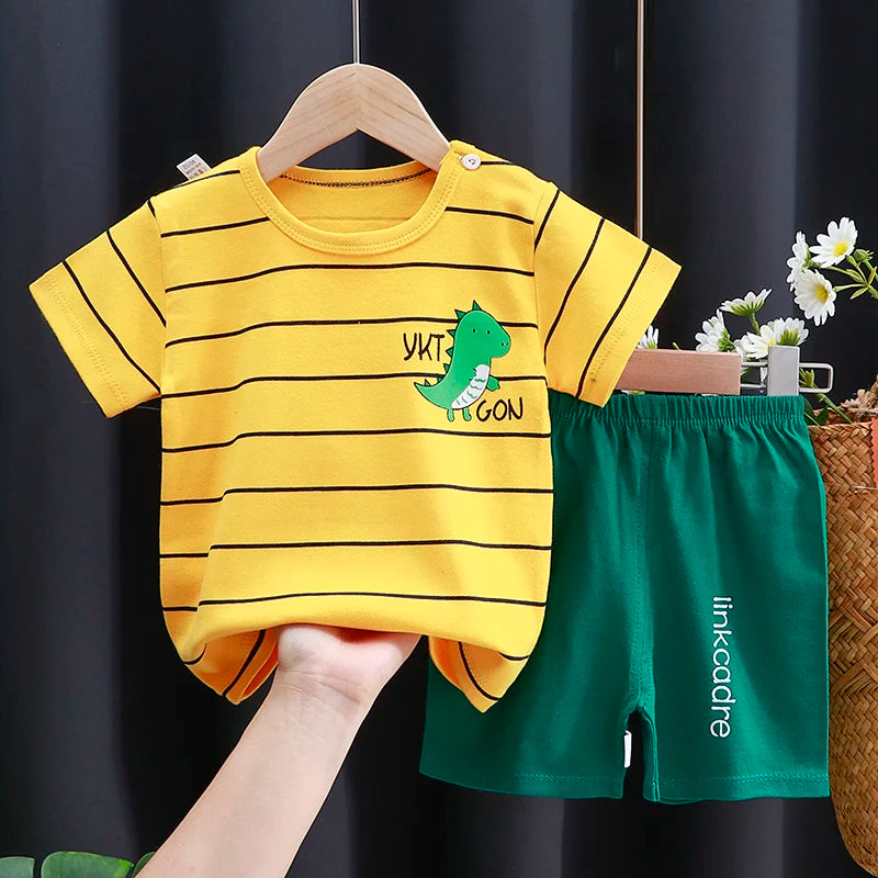 Veselý outfit pre deti – Bavlnené tričko a šortky