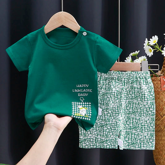 Veselý outfit pre deti – Bavlnené tričko a šortky