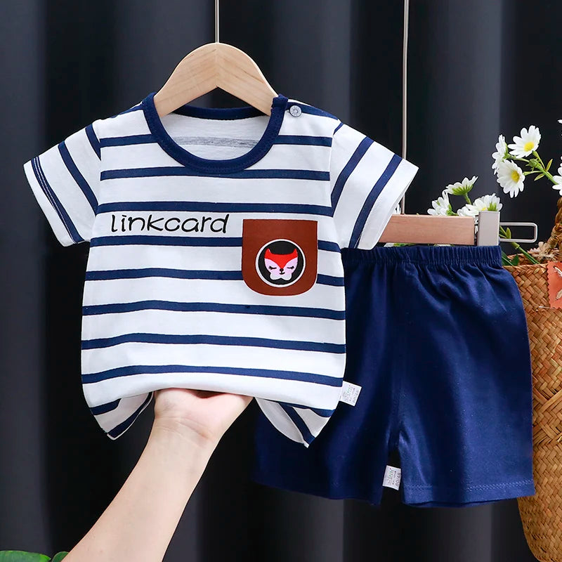 Veselý outfit pre deti – Bavlnené tričko a šortky