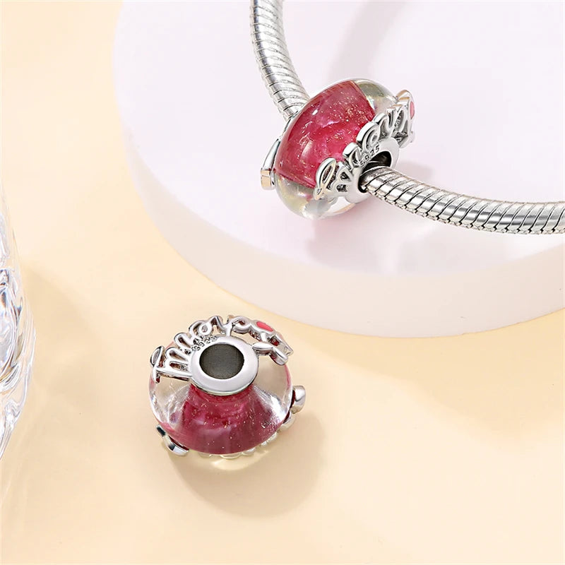 Svietiaci sklenený prívesok S925 – Glow in the Dark charms