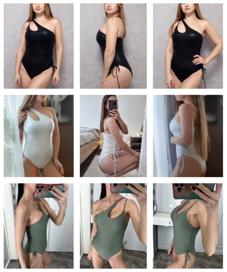 Jednodielne plavky s viazaním a push-up efektom – sexi bodysuit na pláž