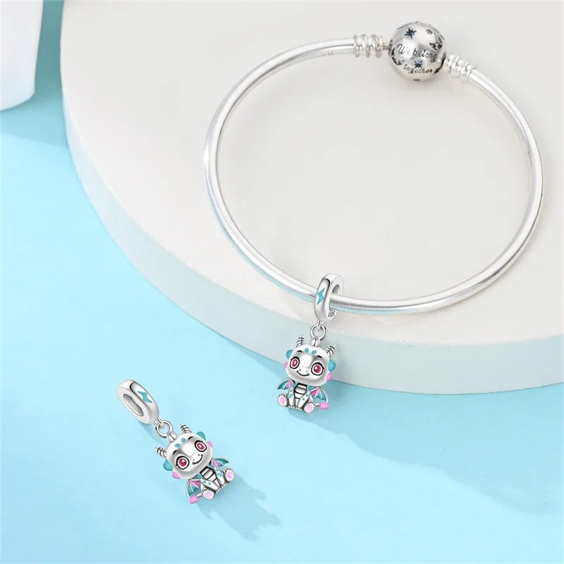 Drak z rýdzeho striebra 925