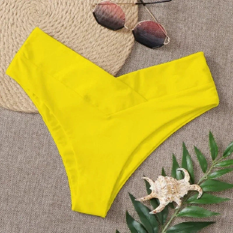 Dámske brazílske bikini nohavičky v tvare V – sexy plavky na leto