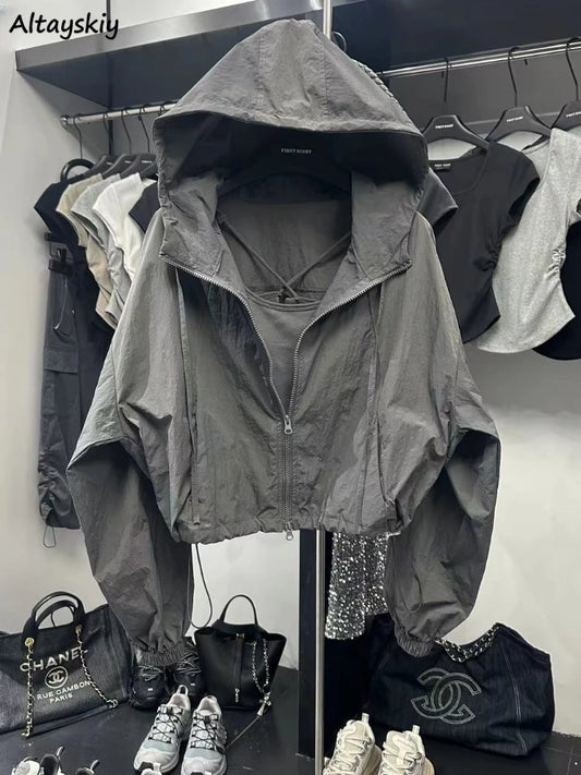 Letná dámska bunda s kapucňou