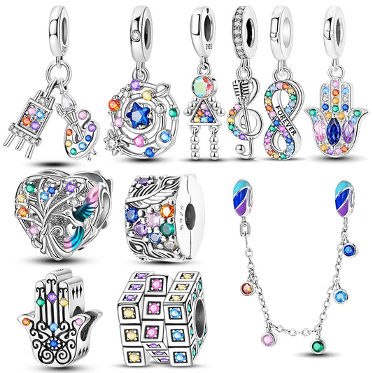 Farebná kolekcia strieborných príveskov