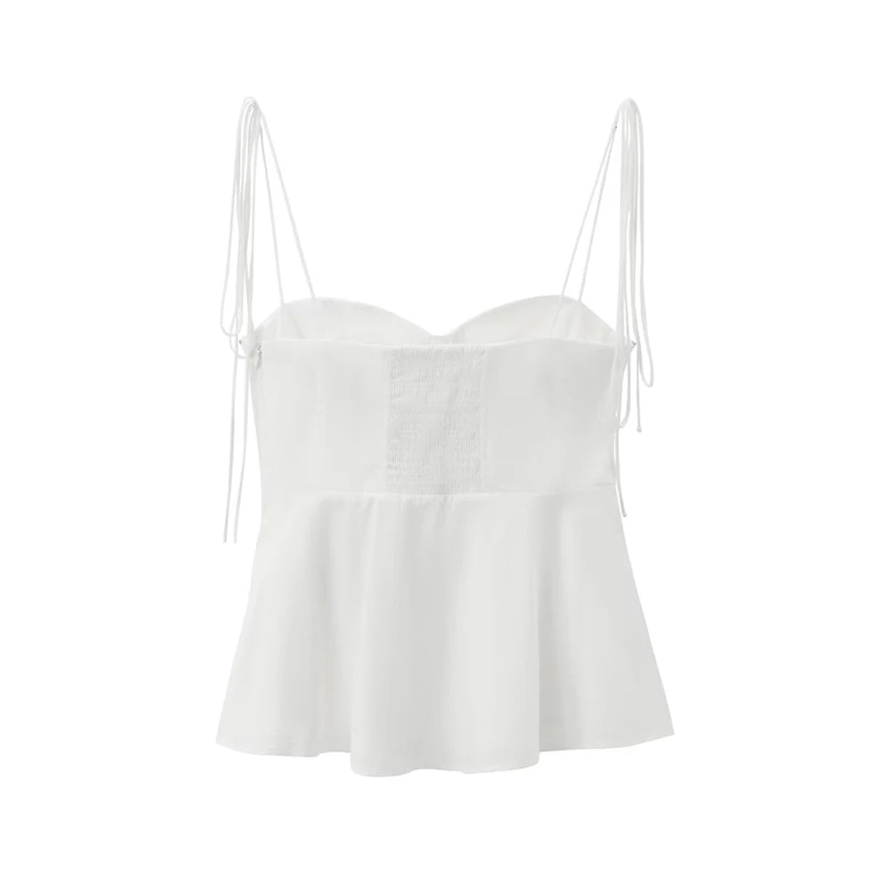 Asymetrický bustier top s výstrihom do srdca – sexi a elegantný štýl