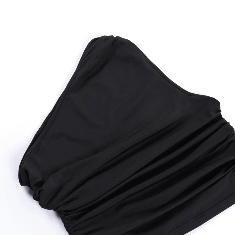 Sexi top bez chrbta a ramien – letný Y2K crop štýl