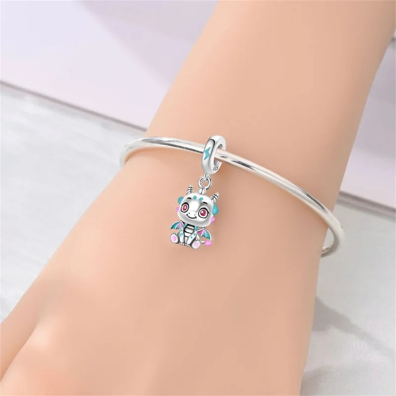 Drak z rýdzeho striebra 925