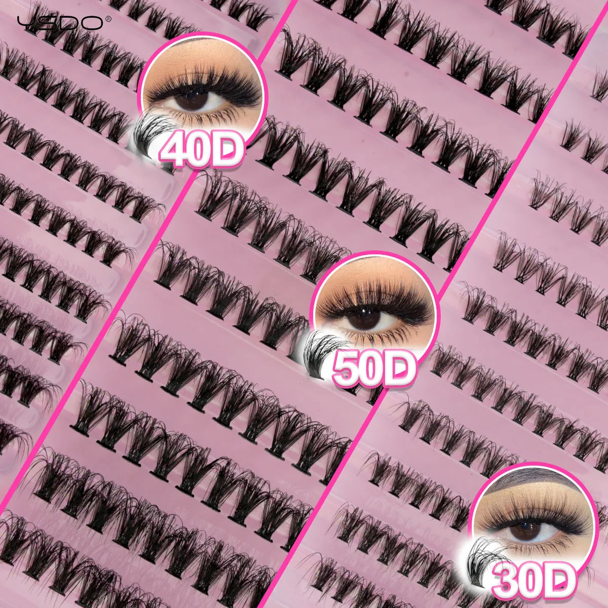 200/300 zväzkovkrá rias, nadýchané objemové minks riasy