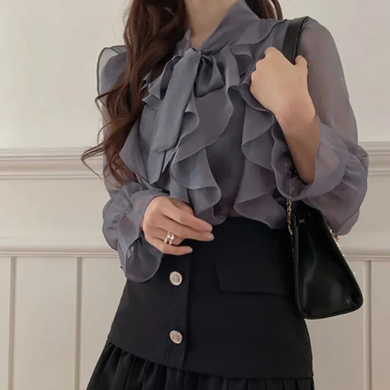 Šifónová blúzka s mašľou – elegantný office štýl pre modernú dámu
