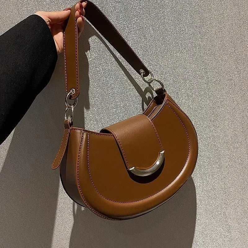 Dizajnová trendová kožená malá crossbody kabelka