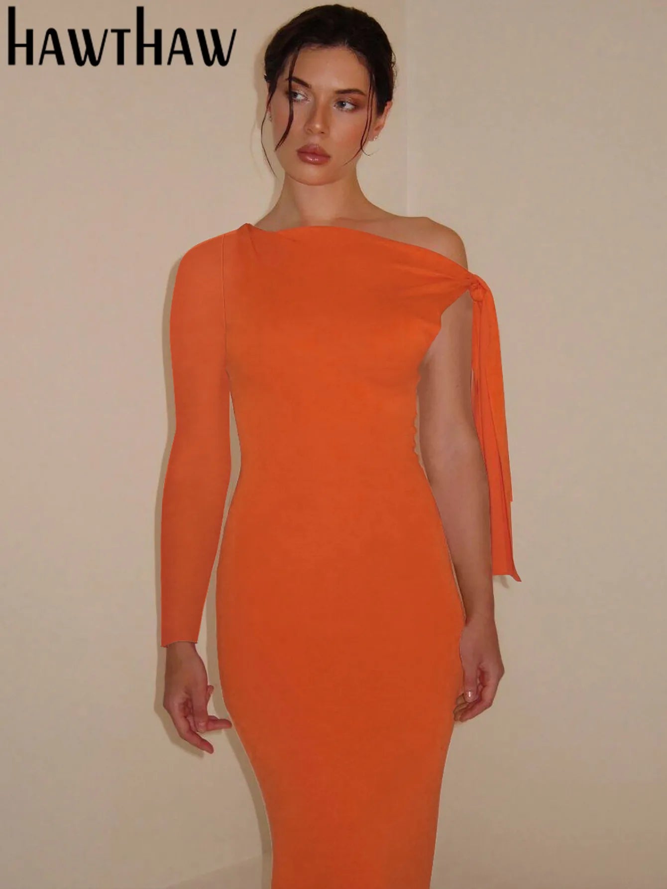Dámske čierne Bodycon šaty s dlhým rukávom